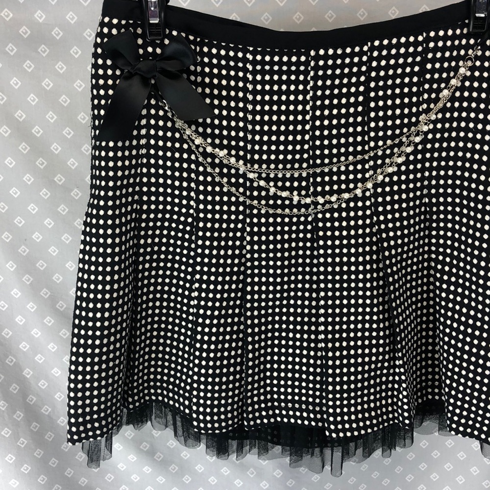 Polka Dot Chain Wrapper Skirt - Picture 2 of 8